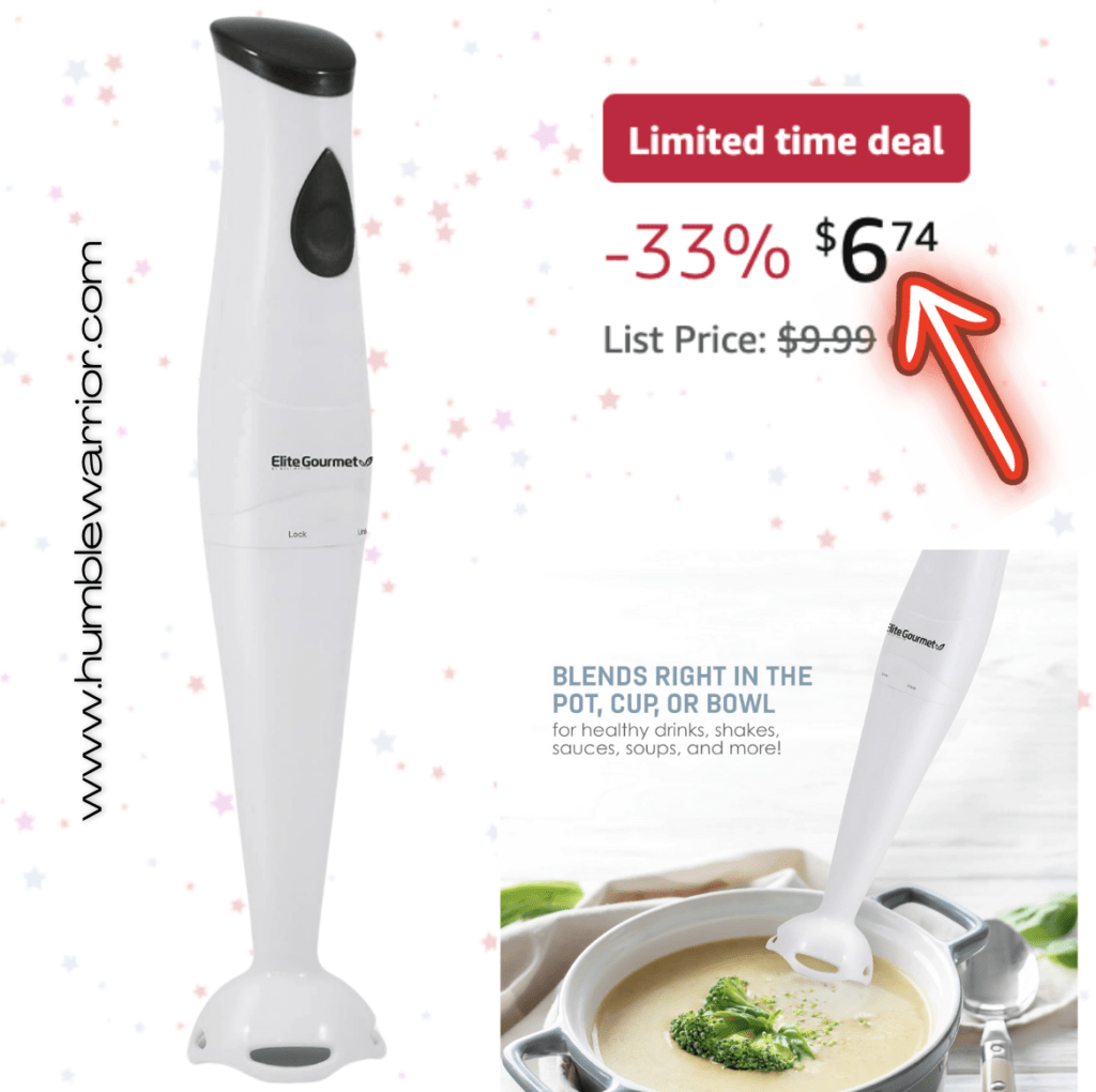 The Elite Gourmet EHB-2425X Electric Immersion Hand Blender!